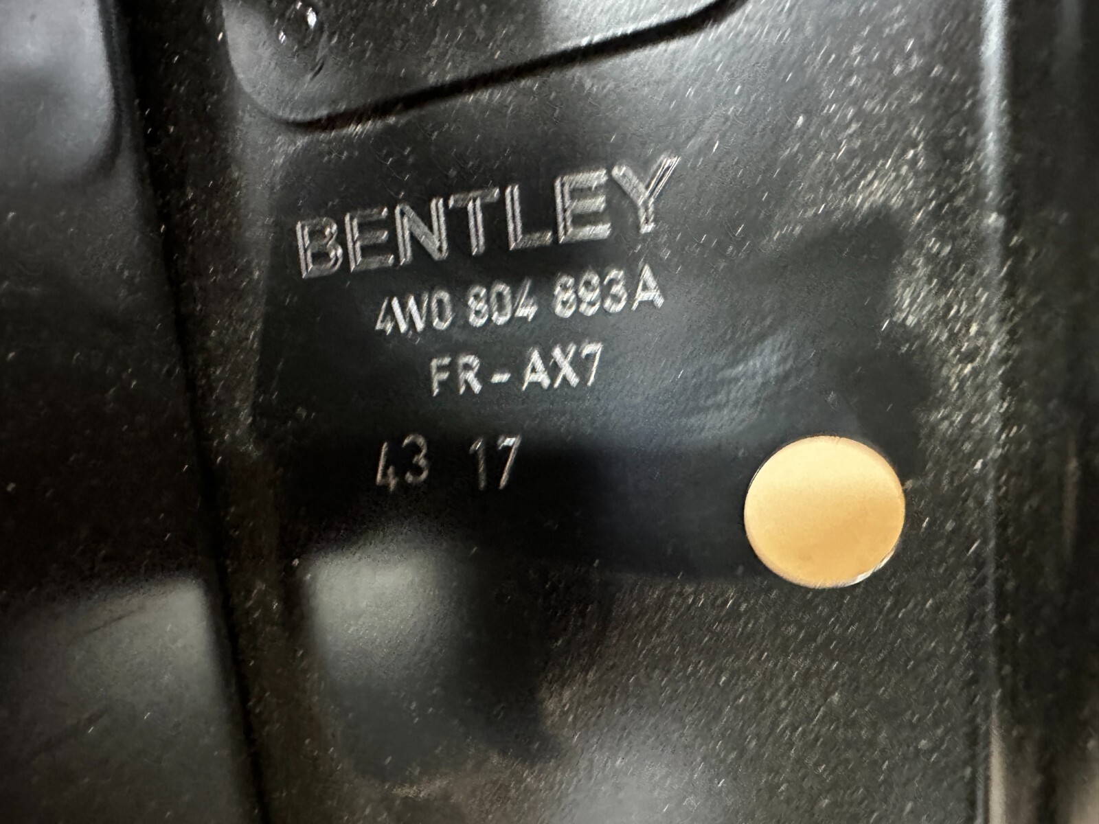 New 2019-2021 Bentley Continental Flying Spur Side Member Rear OEM 4W0803501A