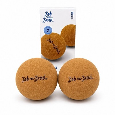 Bob and Brad  2PCS Cork Massage Balls Trigger Point Deep Tissue Yoga Recovery
