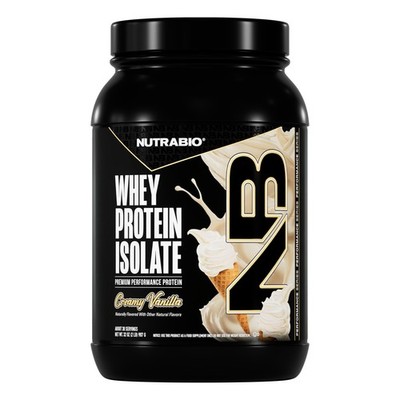 NutraBio 100% Whey Protein Isolate Protein Powder, 25g Protein with Complete ...