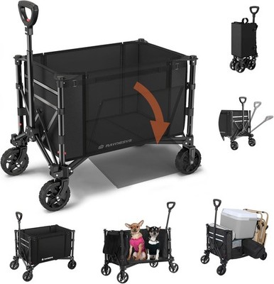 Raynesys 3 in 1 Collapsible Wagon Converts to Bench 220lbs