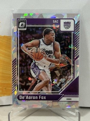 2024-25 Panini Donruss Optic De Aaron Fox Cracked Ice/25 #219 Spurs