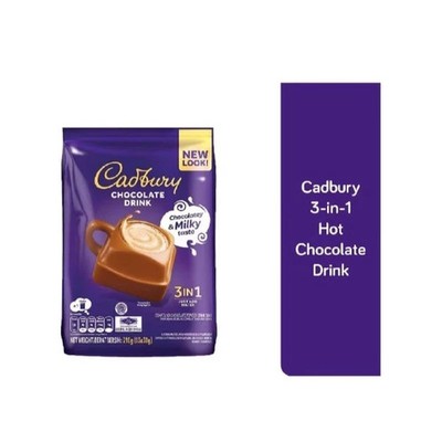 2 x Cadbury Chocolate Drink Hot/Cold (3 in 1) 13 Sachets x 30g