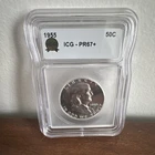 1955 Franklin Half Dollar ICG PR67+ Proof Silver 50C Philadelphia KM#195