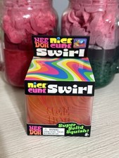 NEW Rare VIRAL Schylling NeeDoh Nice Cube SWIRL Super Solid Squish Multi Color