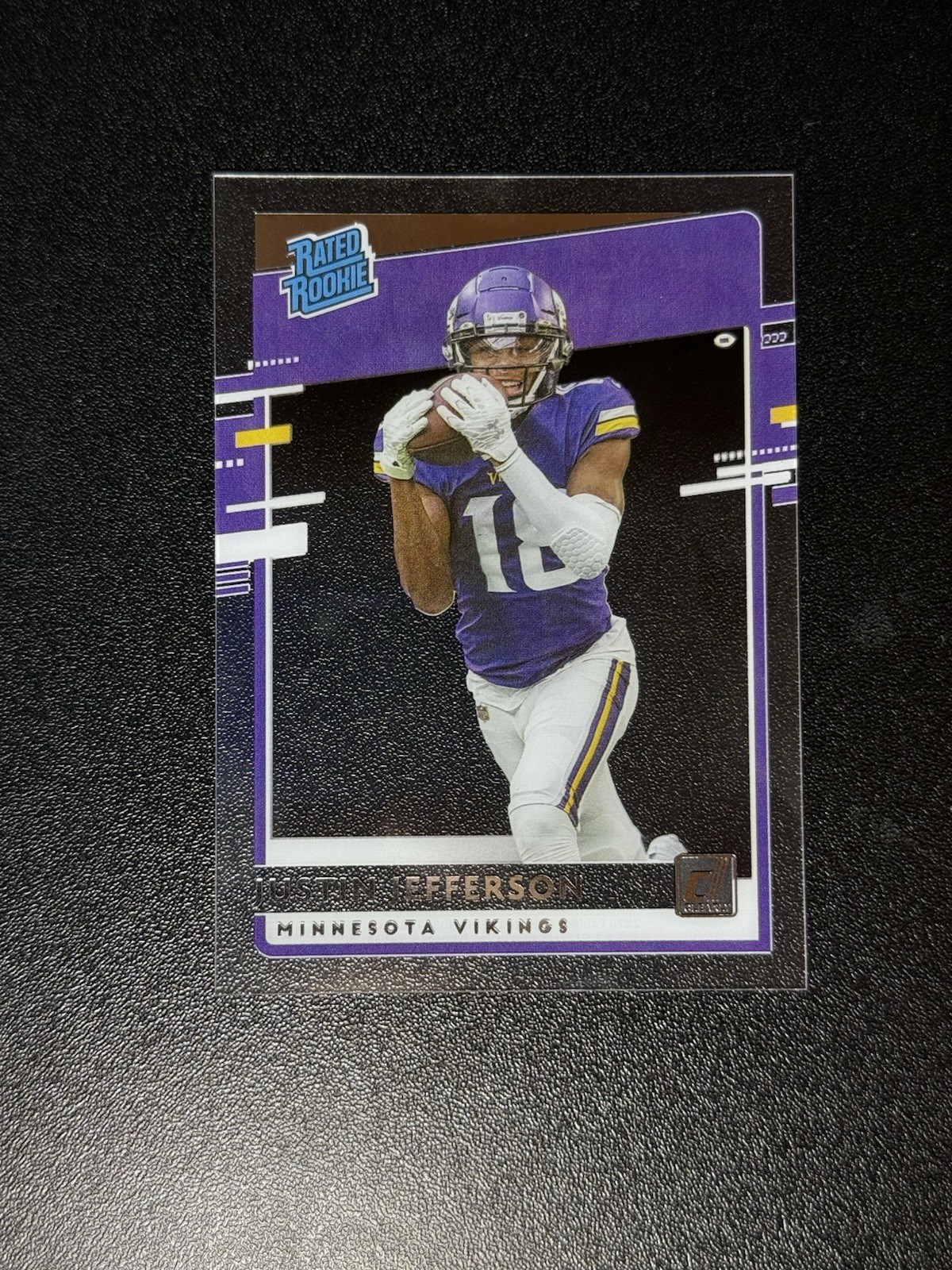 2020 Panini Chronicles Clearly Donruss Rated Rookie Justin Jefferson #RR-JUJ