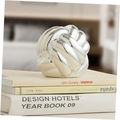 Small Silver Knot Decor, Chain Link Decor, Coffee Table Decor, Book Shelf 