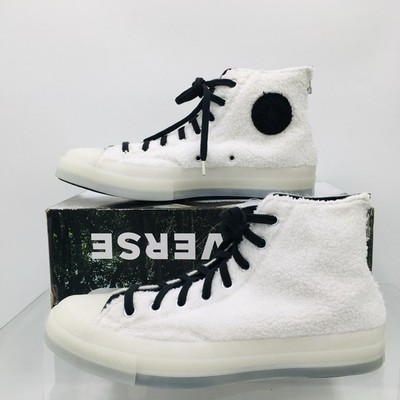 Converse x CLOT Chuck 70 Hi White/Black Faux Fur Panda MENS 10