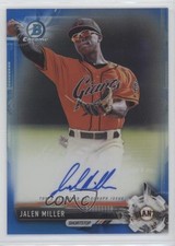 2017 Bowman Chrome Prospect Blue Refractor 34/150 Jalen Miller #CPA-JMI Auto 6w8