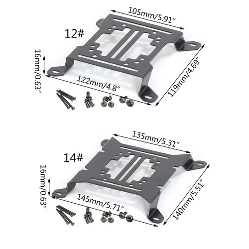 12cm 14cm Iron Water Drainage Tank Reservoir Bracket Fan Holder Stand - Photo 8/12