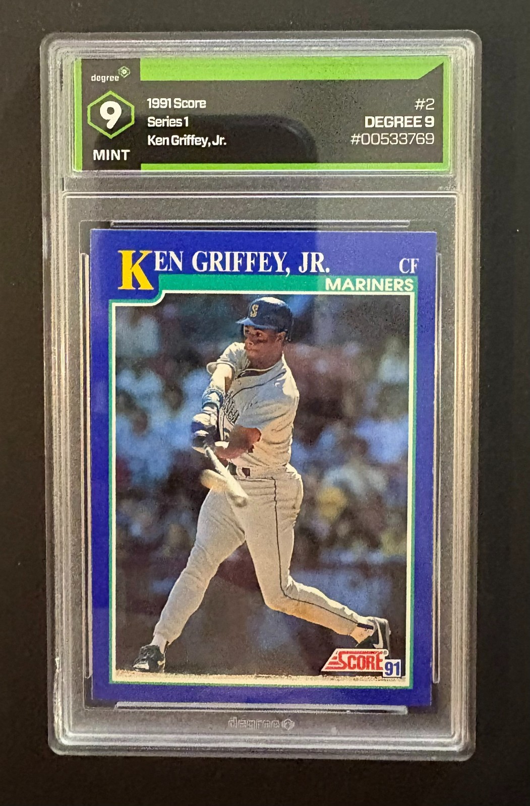 1991 Score - Ken Griffey Jr #2 - Degree Graded MINT 9 view 1