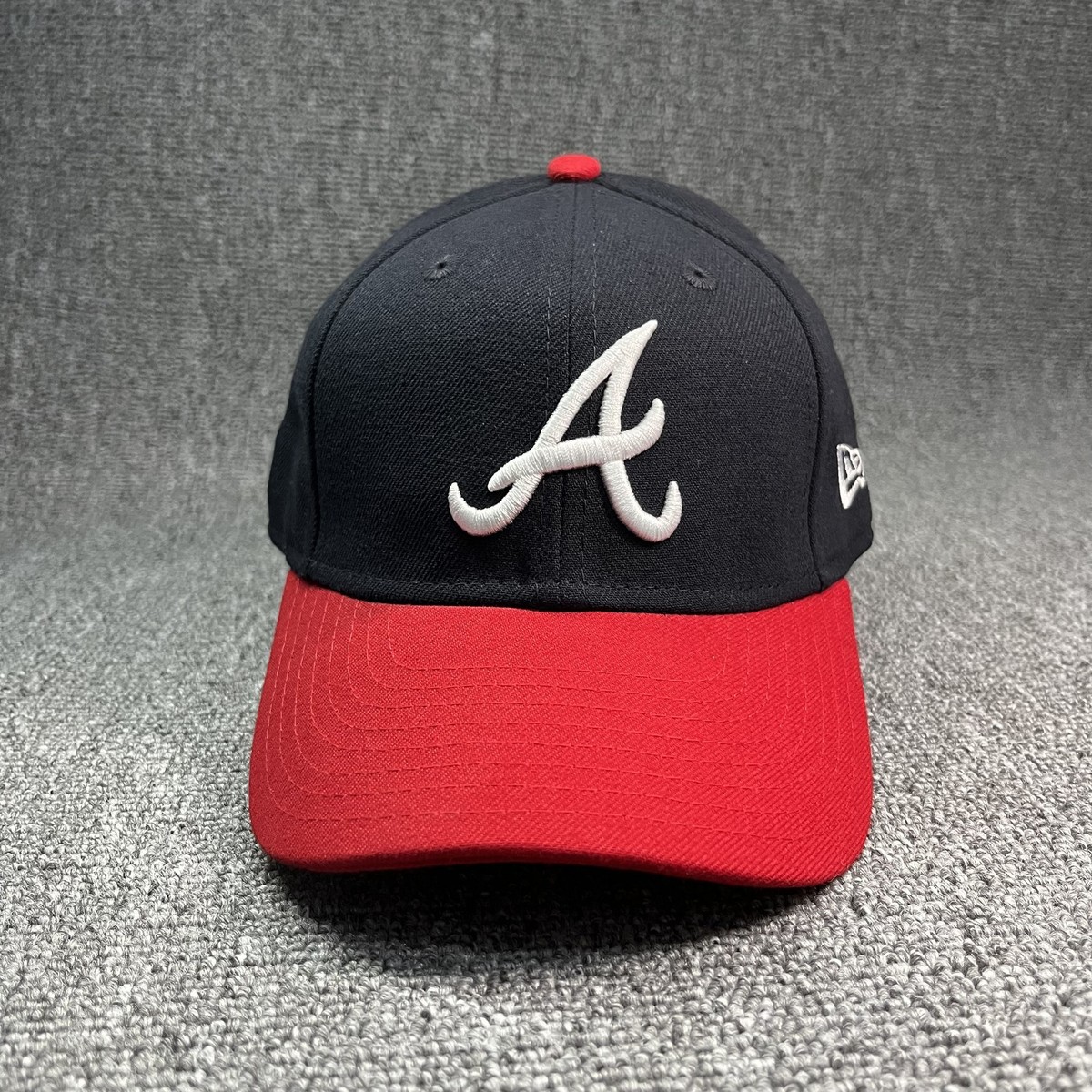 New Era Atlanta Braves 9FORTY Youth Hat MLB Navy Red Hook-and-loop Strapback Cap