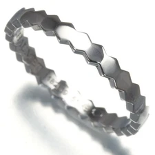 Auth CHAUMET Ring Bee de Chaumet Honeycomb EU51 18K 750 White Gold