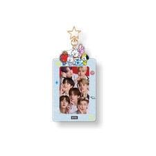 BT21 Card Holder Keychain Anime Photo Storage Card Bag Cute Key Ring Pendant