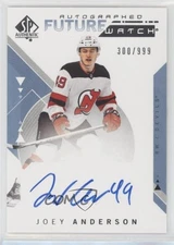 2018-19 SP Authentic Auto Future Watch /999 Joey Anderson #215 Rookie RC