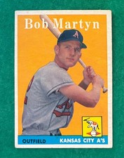 1958 Topps - Bob Martyn - #39 - Kansas City A's - Rookie Card - VG-Ex. rookie card picture