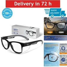 SATTRON Anti-Fog Safety Glasses Clear Lens ANSI Z87.1