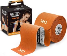 OK Original Kinesiology Precut Classic Tape, 2in x 16.4 ft - 1 Roll Orange
