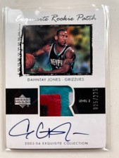 EXQUISITE 2003 ROOKIE PATCH AUTO DAHNTAY JONES  GRIZZLIES  25/225