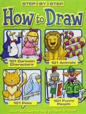How to Draw 101 Cartoon Characters- Animals - Pets - Funny People Step  By...