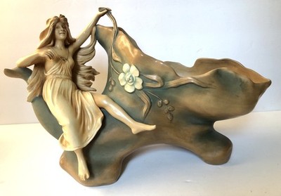 Rare Antique Art Nouveau Bernard Bloch Pottery Large Vase Jardiniere Circa 1900