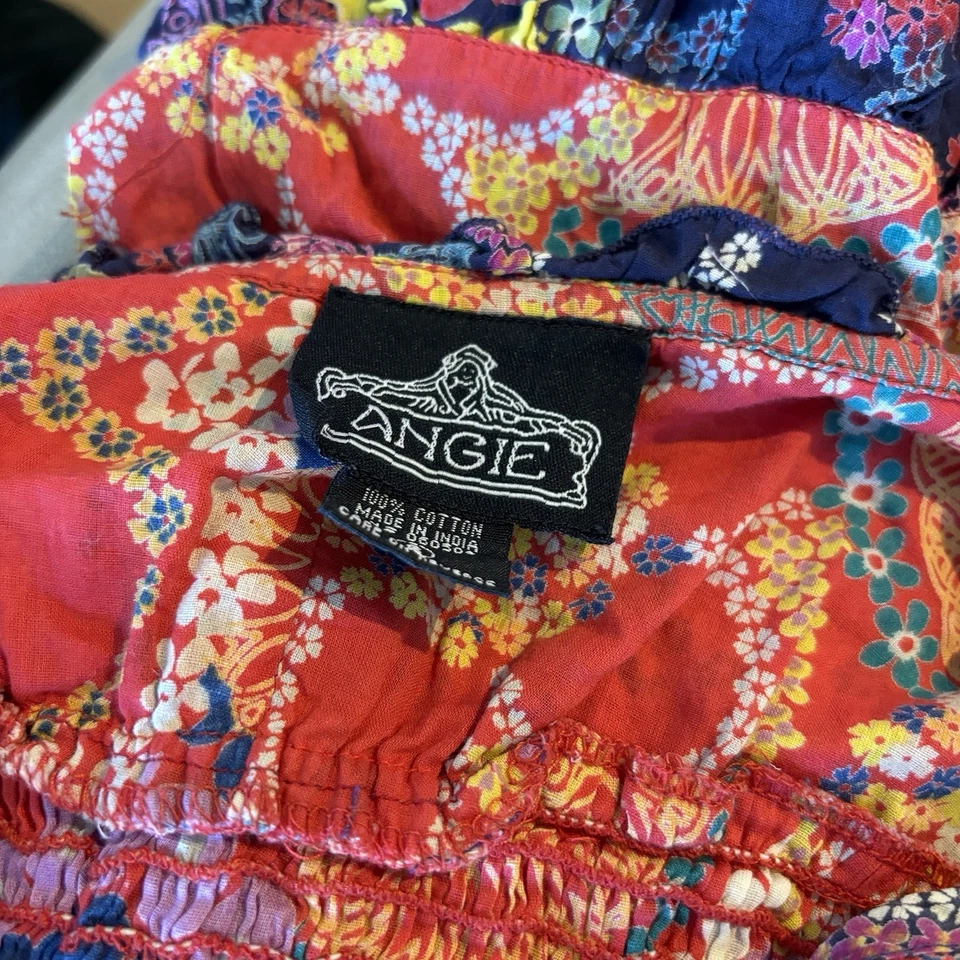 Angie Babydoll Cami Top Women’s Medium Multicolor Boho Hippie Festival Fairy - Image 3 of 4