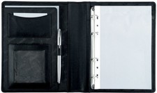 Alassio Ringbuchmappe A5 BENACO Nappaleder schwarz (30007)