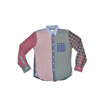 Brooks Brothers Red Fleece Men's Patchwork Madras Plaid Shirt Size