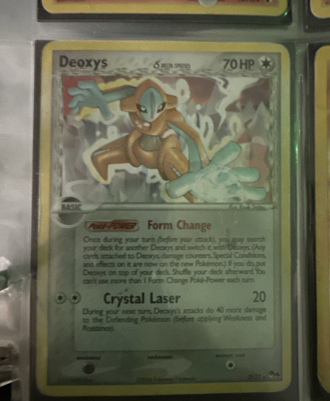 Deoxys 2/17 Delta Species HOLO RARE Pop Series 4 Pokemon Card LP HOLO 2006