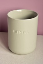 SAINSBURYS STONEWARE UTENSIL JAR GREY