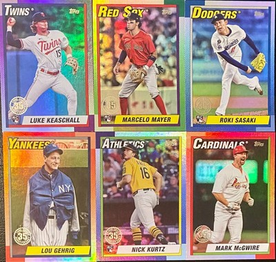 2025 Topps Update - 1990 TOPPS FOIL INSERTS  You Pick! Free Shipping w/ $3 Purch