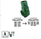 Vorwerk Folletto AD 12 Inverted Adapter Original Sample Green, 1 Pc