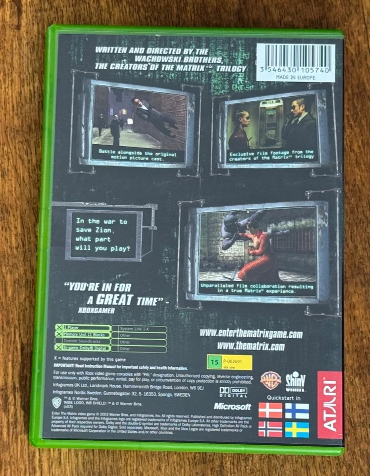 Enter The Matrix - Microsoft Xbox - Complete With Manual - Image 2 of 4