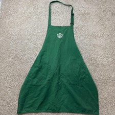 Starbucks Apron Mens One Size Green Barista Uniform Twill Embroidered Logo