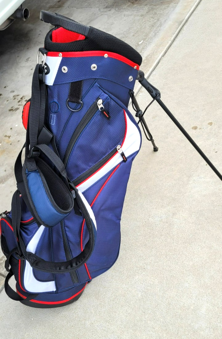 CLUB CHAMP Ultra-Lite 7-Way Golf Stand Bag with Dual Carry Straps & Rain Cover