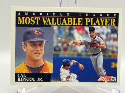 1992 Score Major League Baseball Card 788 Cal Ripken Jr '91 Most