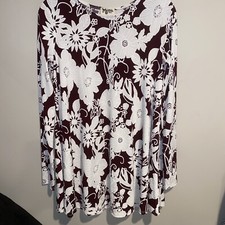 Show Me Your MuMu TYLER Tunic Dress Mini Burgundy & Cream Floral Babydoll Sm