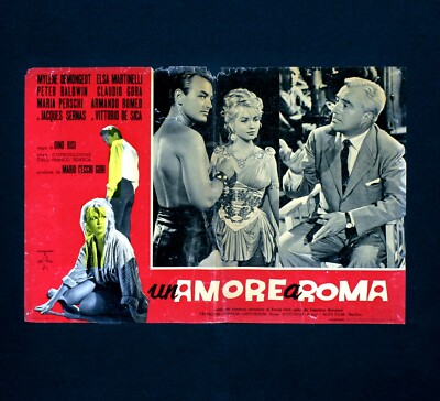 UN AMORE A ROMA fotobusta poster Vittorio De Sica Dino Risi Peter Baldwin AQ50