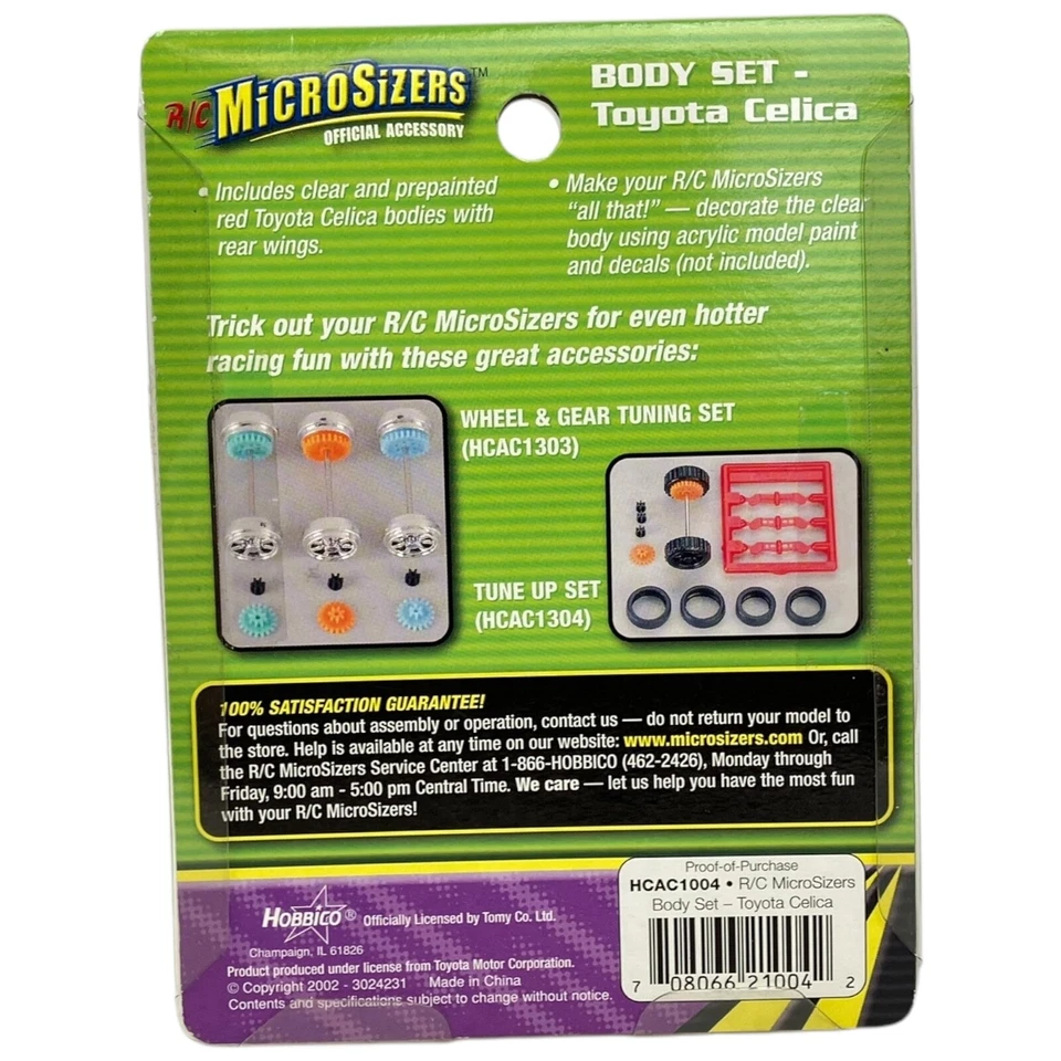 R/C Micro Sizers Toyota Celica Bosy Set Official Accessory Custom Look Hobbico - Image 4 of 4