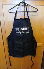 Apron Kitchen Grilling BBQ Cook Black Pink Funny Hot Stuff Coming Through