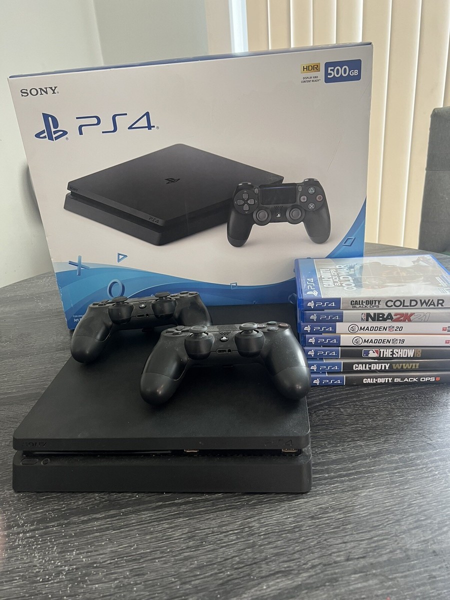 PS4 slim 500 gb bundle w/games and 2 controllers | eBay