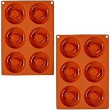 Wilton Non-Stick Food-Grade Silicone Donut Pans, Baking Pans, Set of 2