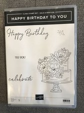 Stampin' Up HAPPY BIRTHDAY TO YOU Cling Stamp Set Sale-A- Bration Celebrate NEW