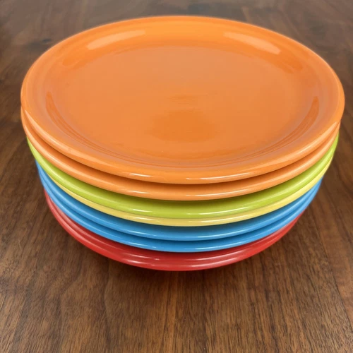 8 Homer Laughlin Fiesta Dinner Plates 9" Muti-Colors Rainbow Homer Laughlin