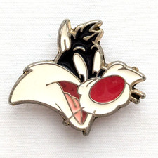 Sylvester The Cat Button Cover Vintage Looney Tunes Cartoon Kidcore Jewelry Gift