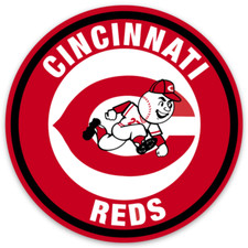 Cincinnati Reds logo Type MLB Baseball Die-Cut Round STICKER