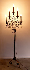 Lampe Stehlampe Leuchte Messing sehr groß antik Jugendstil Kandelaber