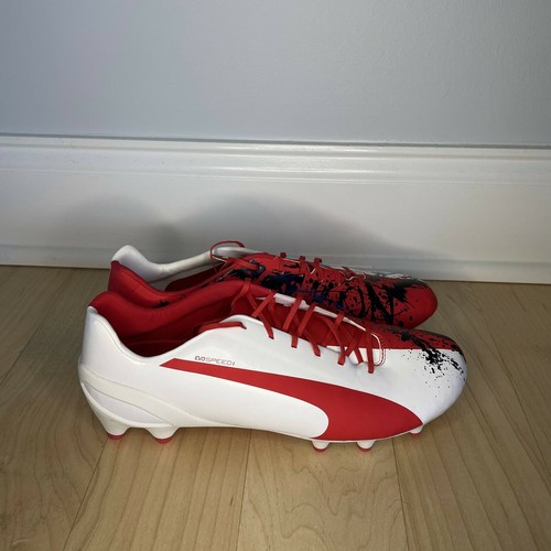 puma evospeed red and white
