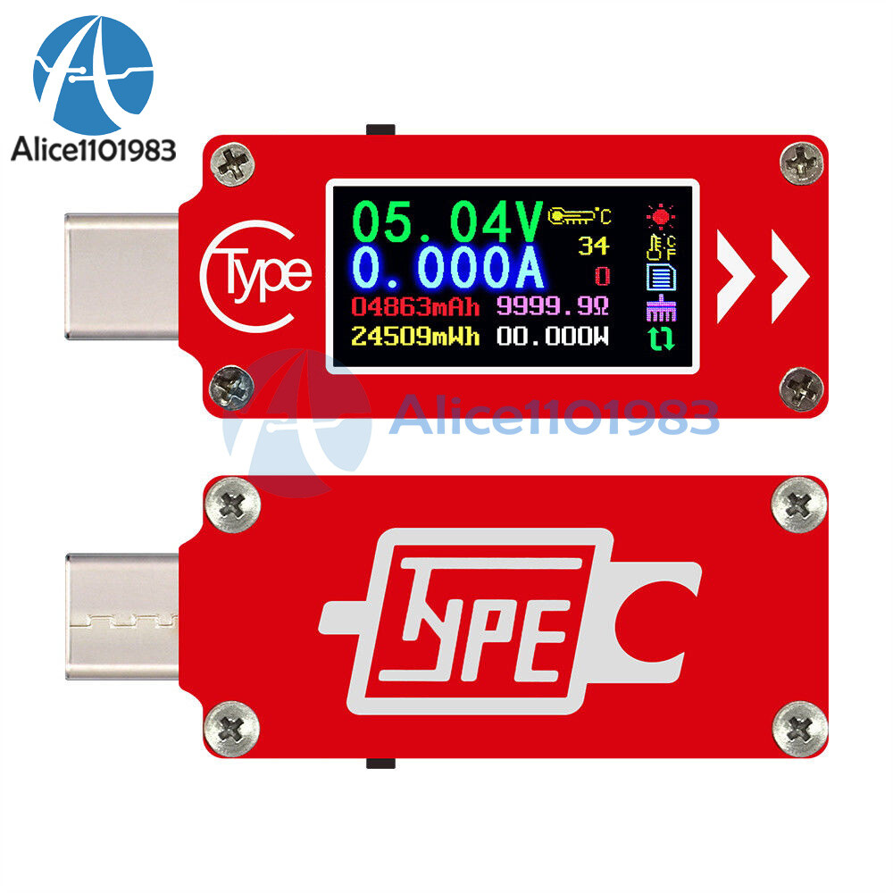 AT35 USB 3.0 Color LCD Voltmeter Ammeter Voltage Current Meter Tester