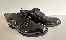 Bates Lites Men's High Gloss Patent Uniform Oxford Size 9 Width D Black E00942