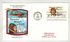 1979 COLLINS HANDPAINTED AIRMAIL C99 BLANCHE STUART SCOTT AVIATION WAS $50